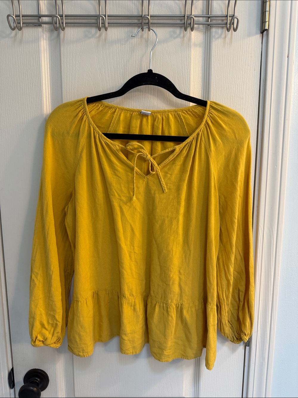 Old Navy Mustard Yellow Peasant Tunic Top